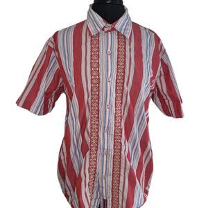 Vintage Tommy Hilfiger Red Label Stripe Shirt 90s Mens Large